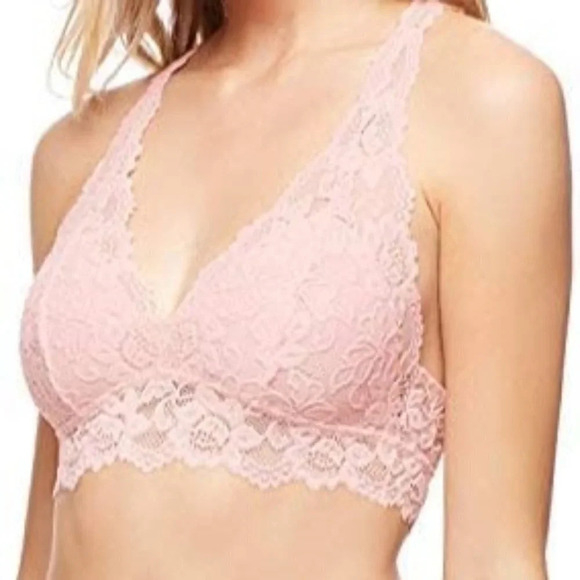 JennyJen Other - JENNY Jen Mia Lace Pale‎ Pink Bralette, Hourglass Racerback, Size XL